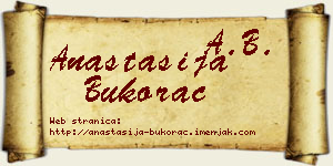 Anastasija Bukorac vizit kartica